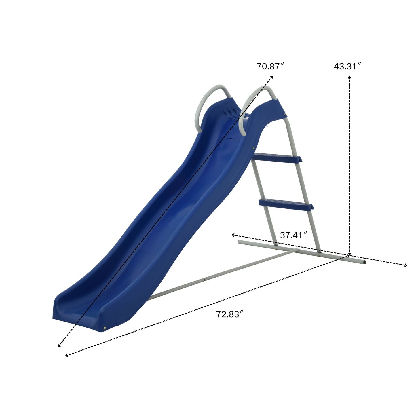 Xsl002 - Slide Indoor Freestanding Playground Equipment - Blue