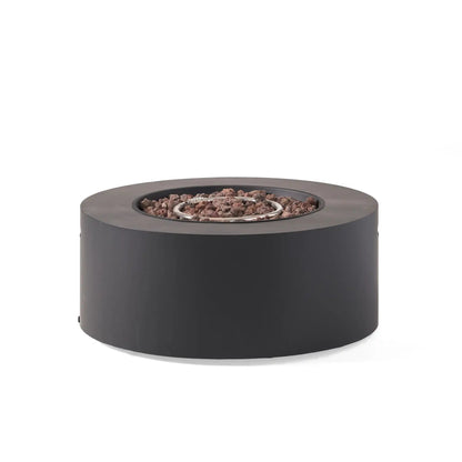 Round Iron Fire Pit With 40,000 Btu