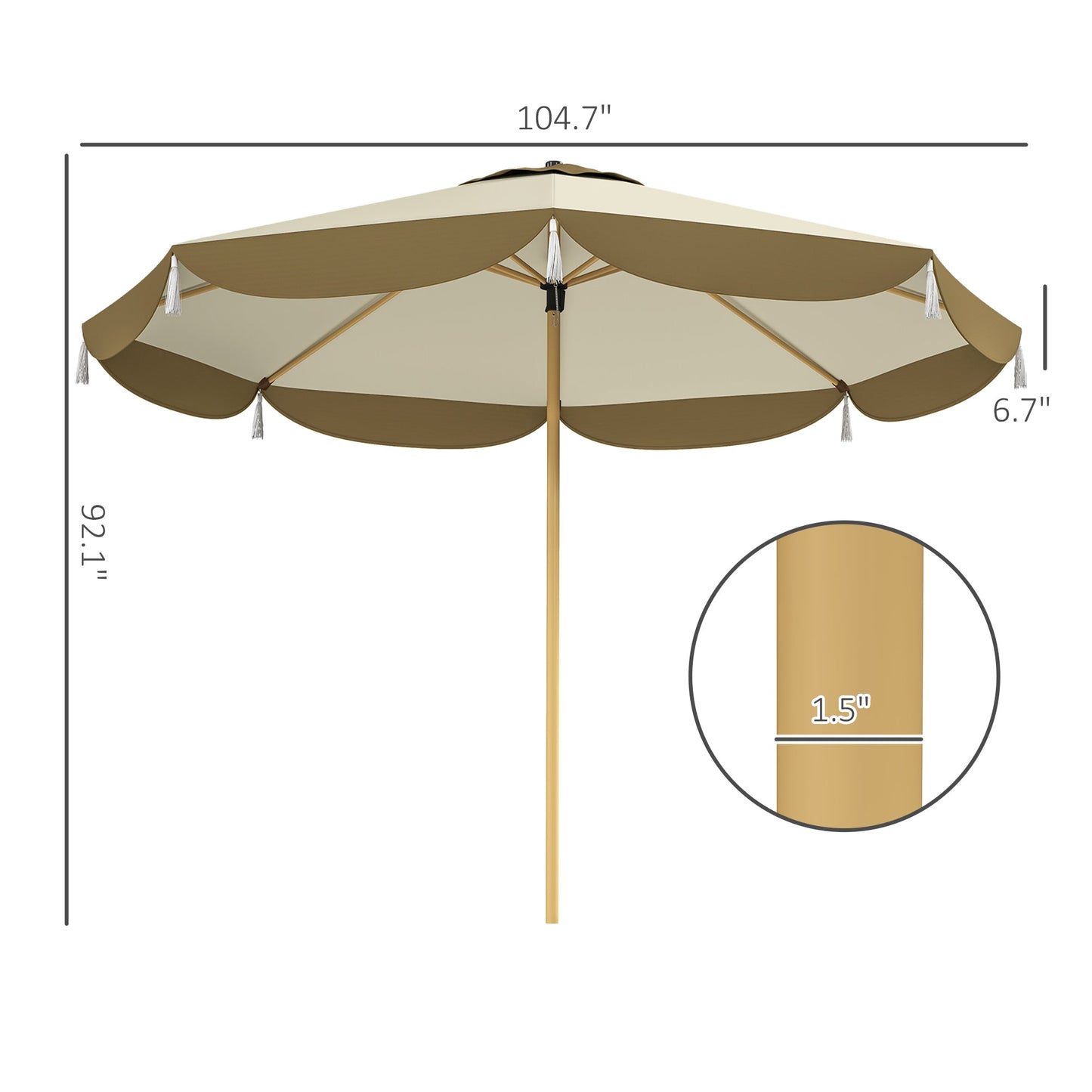 Vented Patio Table Umbrella