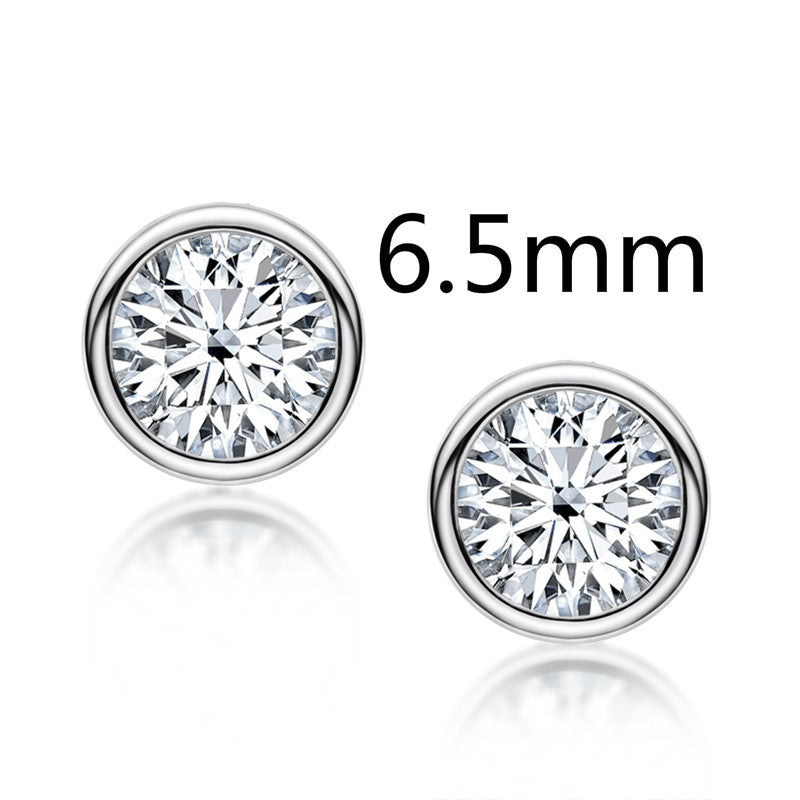 Celestial Sparkle™ | Personalized 925 Sterling Silver Moissanite Studs (0.5–2 Carat)