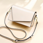 Genuine leather women's messenger bags geometric shape small square bag shoulder purse crossbody