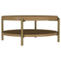 Arini Round Coffee Table With Storage Shelf Sand Wash