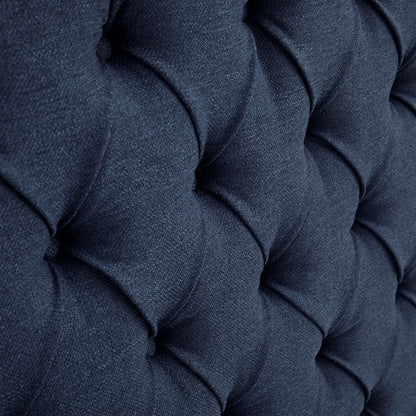 Transitional Upholstery Headboard With Tufted Buttons And Nailhead Trim
