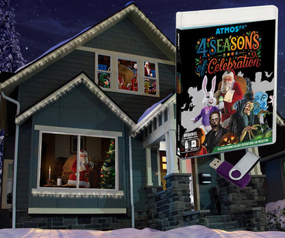 4 Seasons of Celebration on USB Includes 4 Christmas, 7 Halloween and more scenes