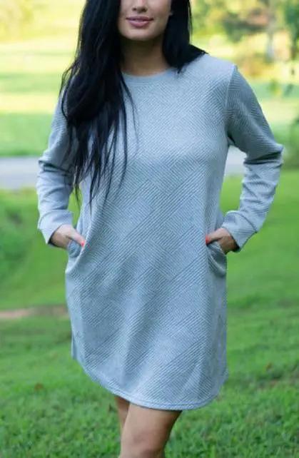 Mini Dress - Textured H-Line - Daily Women's
