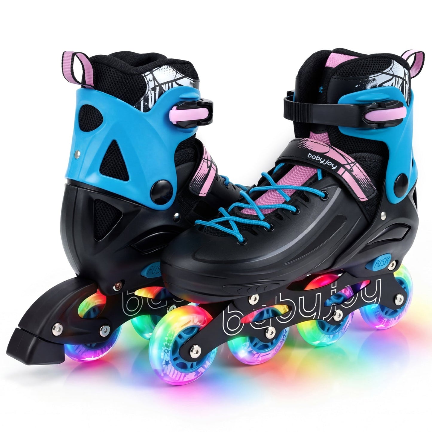 Adjustable Light-Up Kids Inline Skates Ages 9-14