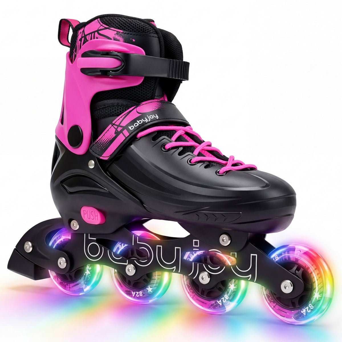 Adjustable Light-Up Kids Inline Skates Ages 9-14