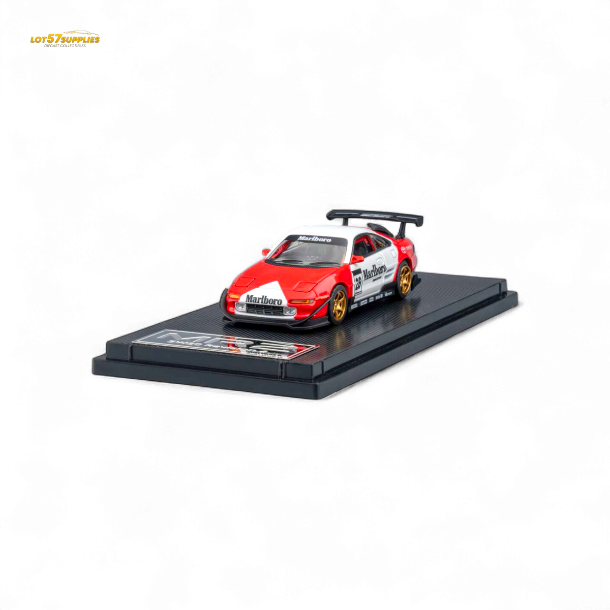 MicroTurbo Toyota MR2 Red & White Racing Livery 1:64