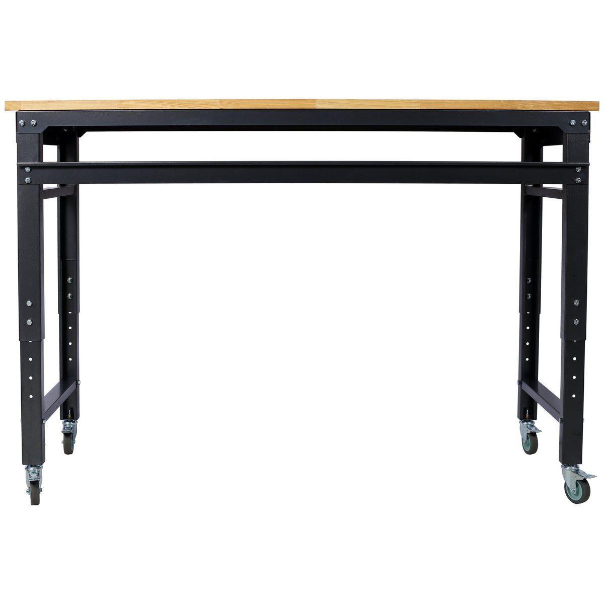 Premium Rolling Workbench with Adjustable Height - Dark Gray,Wood