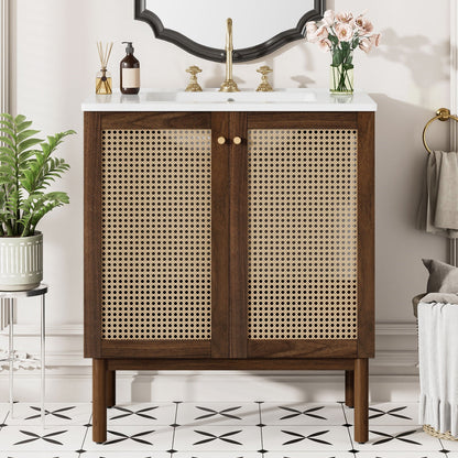 Bathroom Vanity Cabinet With Doors, Soft Close Design