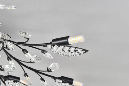 15-Light Chandelier Crystal Ceiling Lamp
