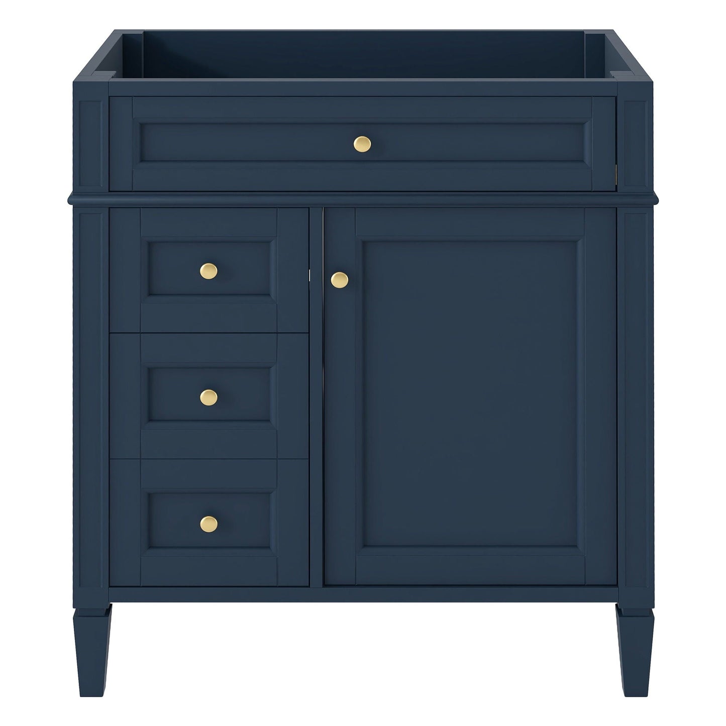 Bathroom Vanity With 2 Drawers and Tip-Out Storage Cabinet