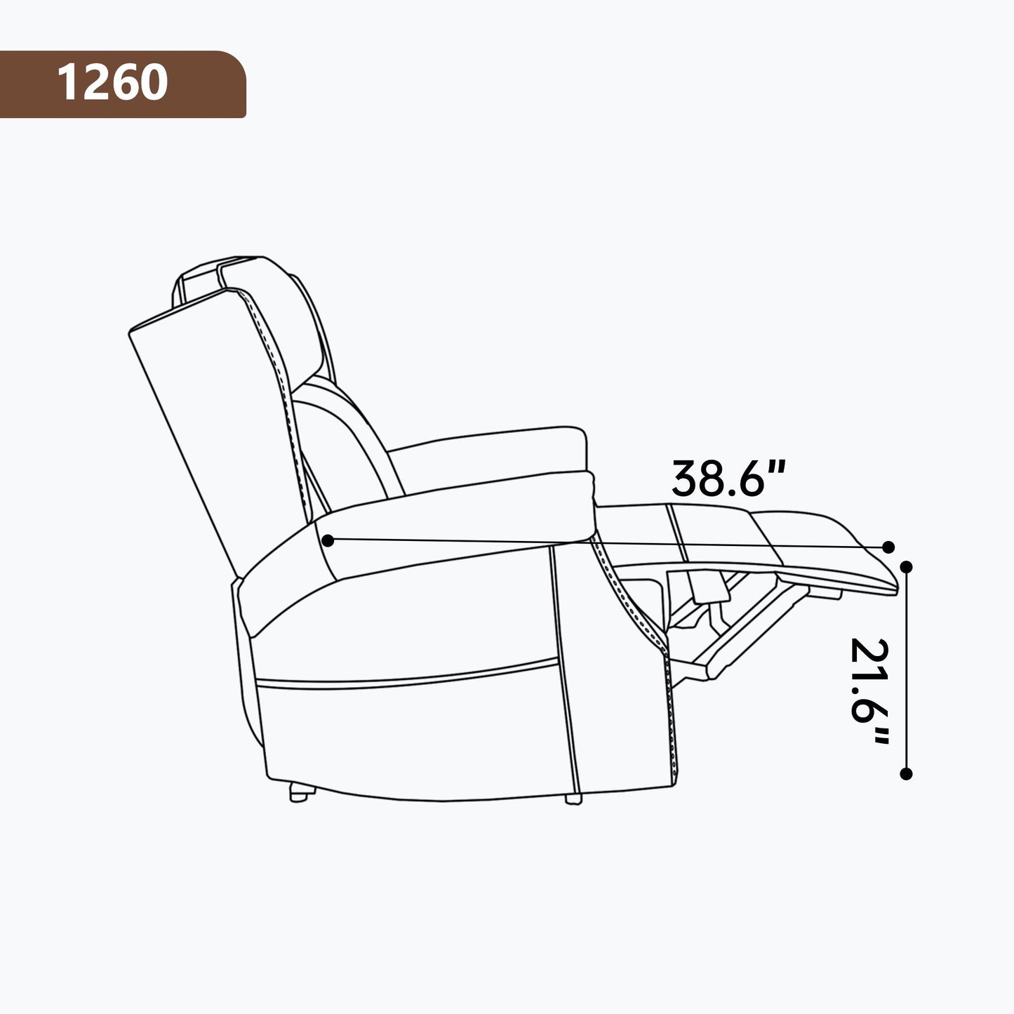 Manual Recliner Chair  With Heavy Duty Motion Mechanism, 8 Vibrating Nodes And 3 Massage Modes For Living Room