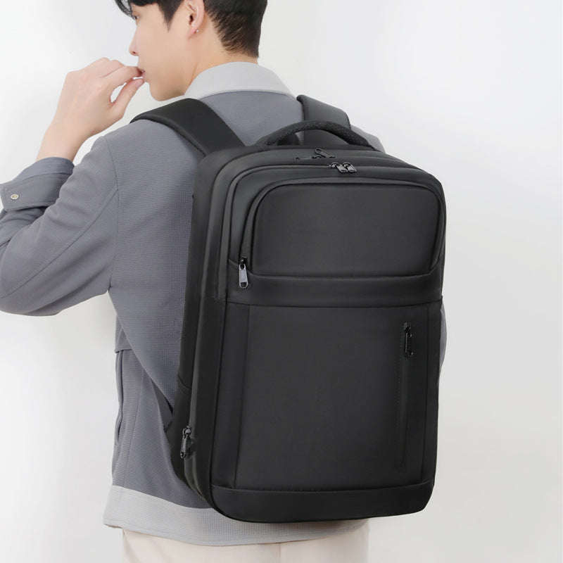 Solid-color Water-repellent Multi-functional Business Laptop Backpack