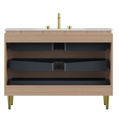 Amara 48'' Bathroom Vanity & Sink with Carrara Finish