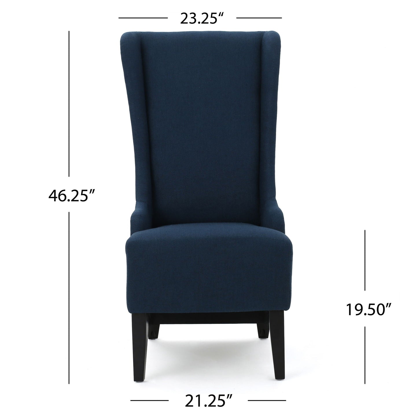 Alight Upholstered Dining Chair With High Back And Birch Wood Legs