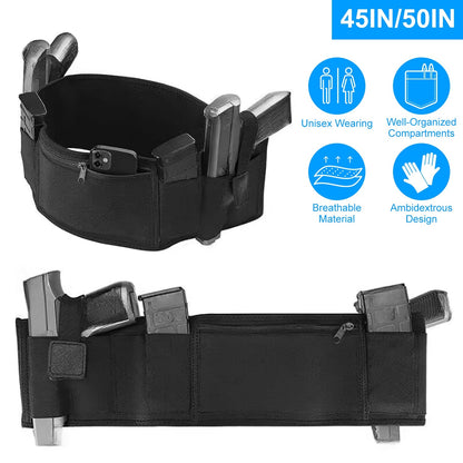 Belly Band Holster For Concealed Carry Unisex Waistband Holster For Man Woman Right Left Hand Draw Fit For Smith and Wesson, Shield, Glock 19, 17, 42,
