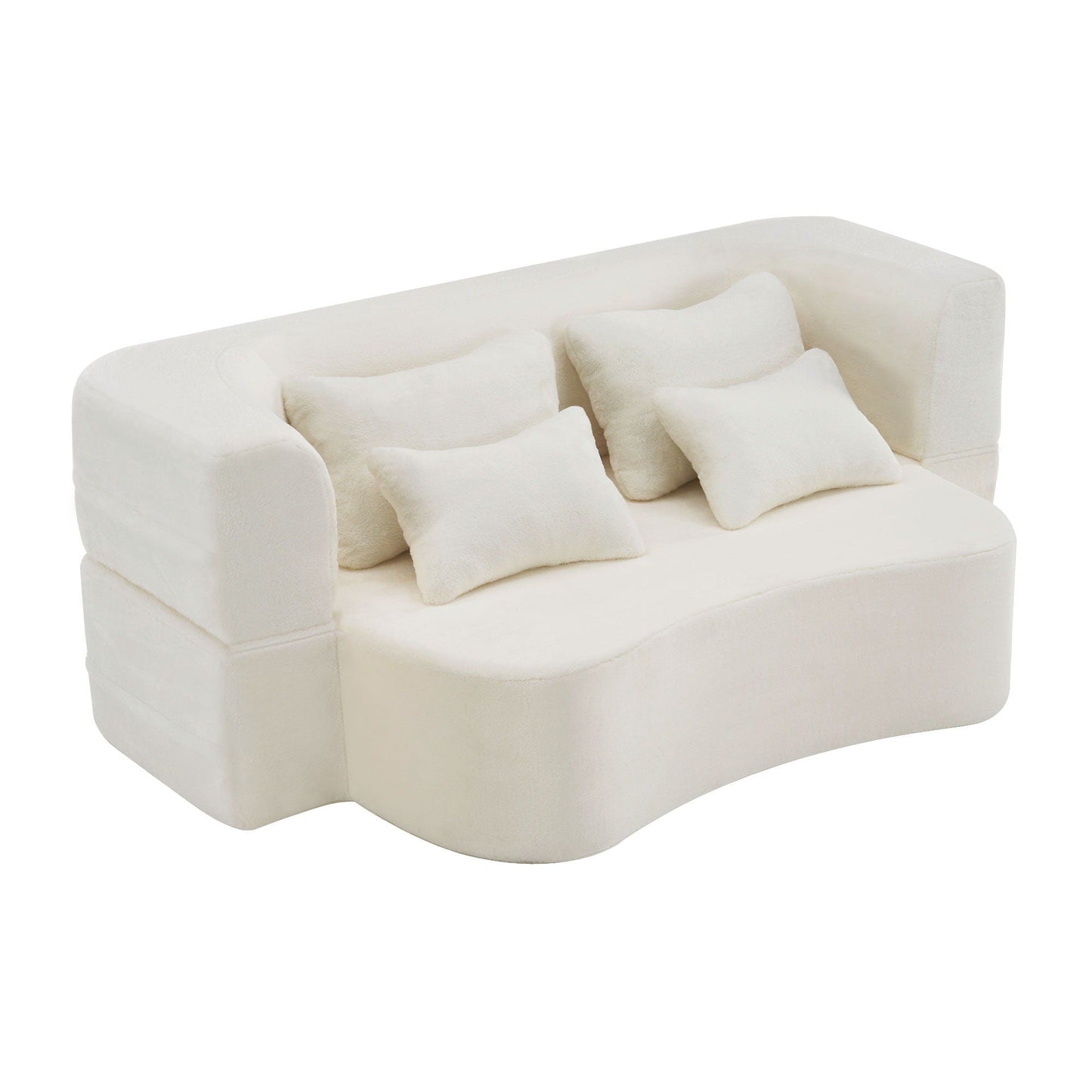Modern Floor Sofa With 4 Pillows