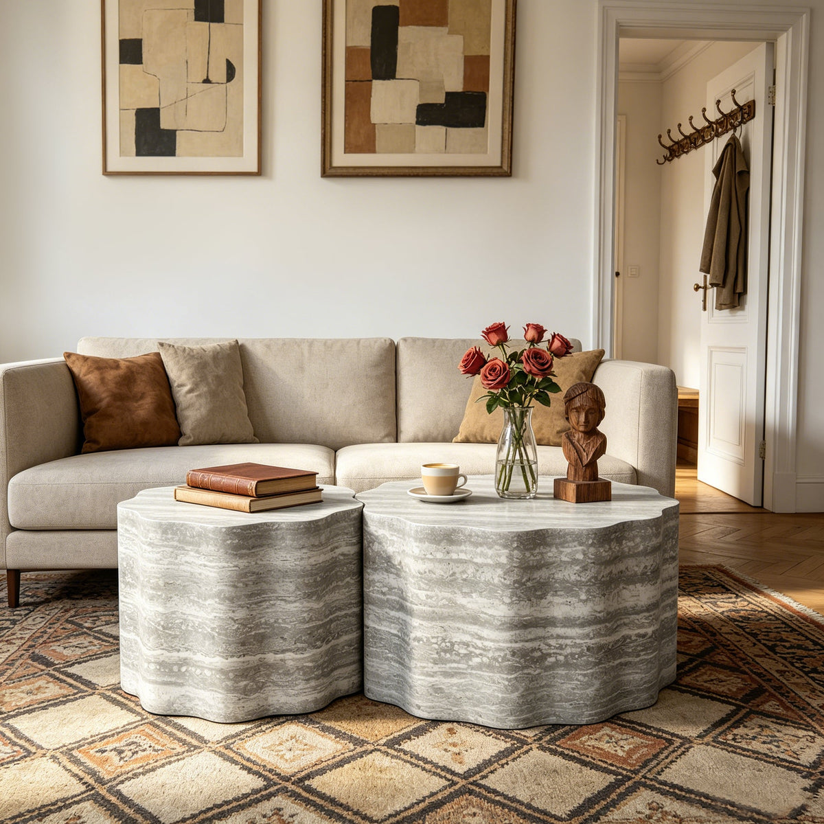 Set of 2 Round Coffee Tables
