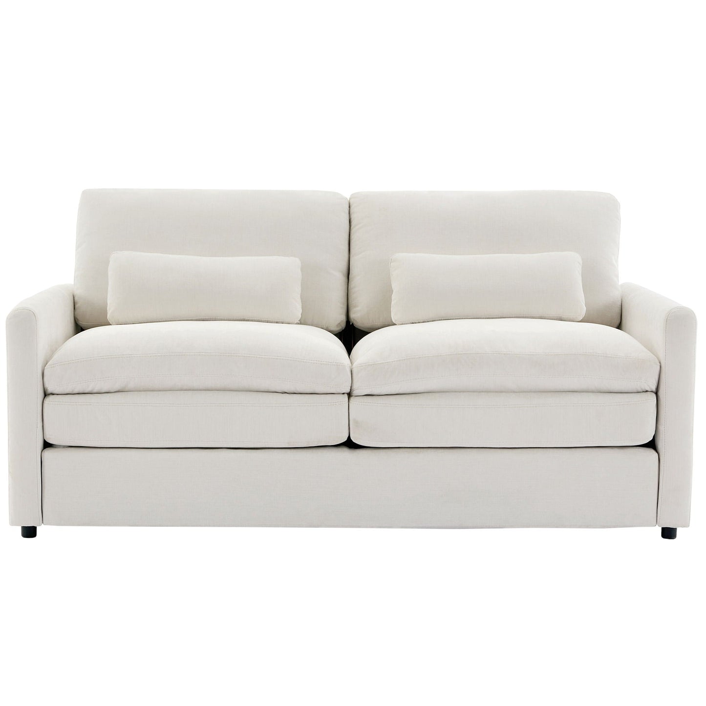 Cozy Upholstered Cushion Loveseat Sofa For Living Room