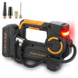 140W 150PSI 21V Battery Powered Tire Inflator Cordless Air Pump  Digital Air Compressor with LED Light for Cars Motorcycles Bicycles Balls