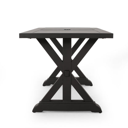Antique Matte Outdoor Aluminium Dining Table with Durable Construction