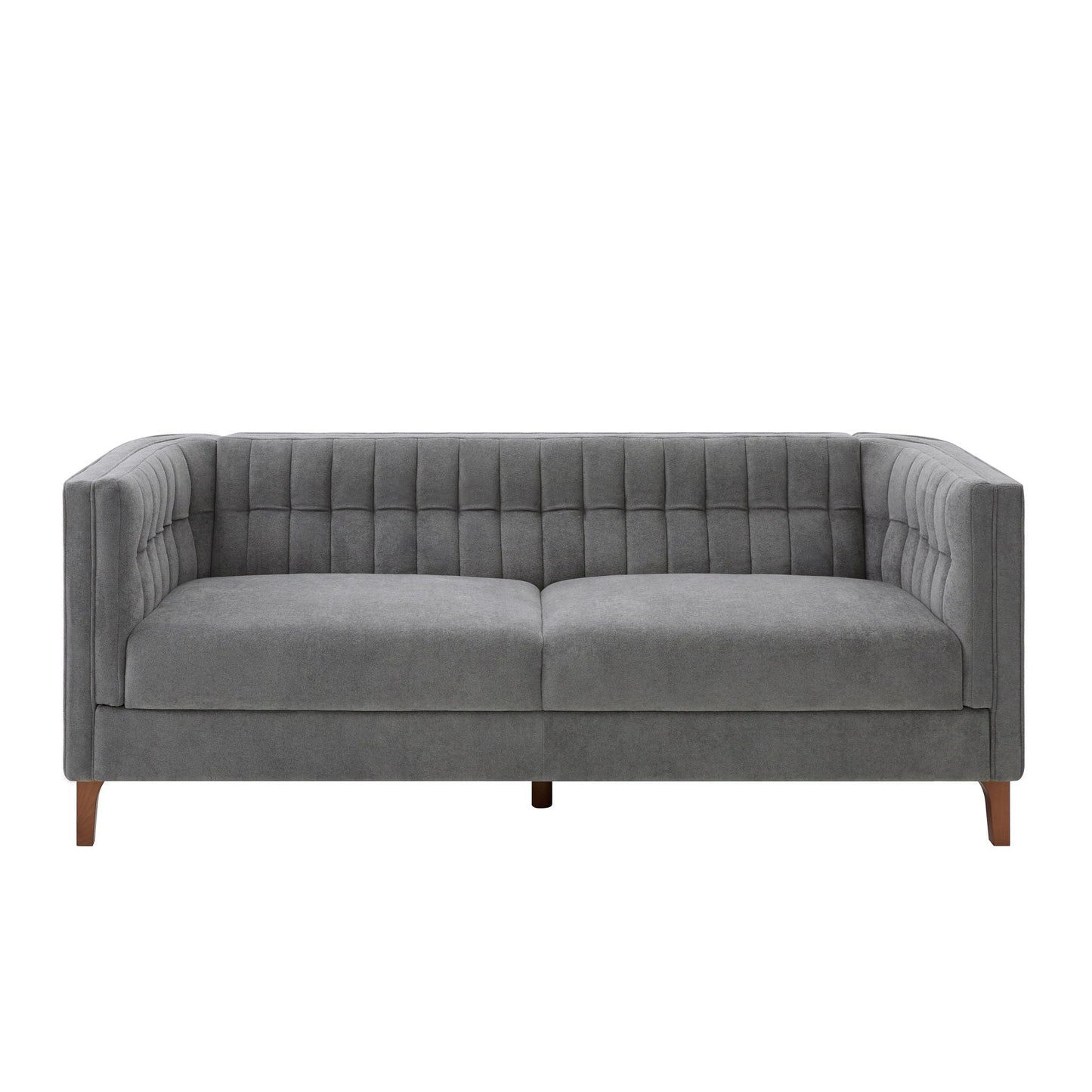 Modern 3 Seater Sofa Upholstered Couch with Curved Armrests