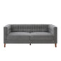 Modern 3 Seater Sofa Upholstered Couch with Curved Armrests