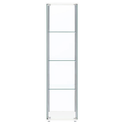 Bellatrix 3-shelf Clear Glass Curio Cabinet White