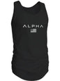 Men's US Flag Round Neck Tank
