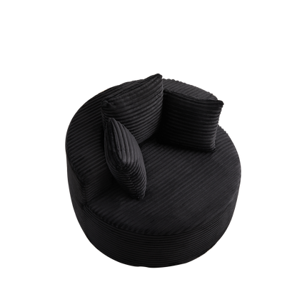 43-Inch Round Corduroy Single Sofa