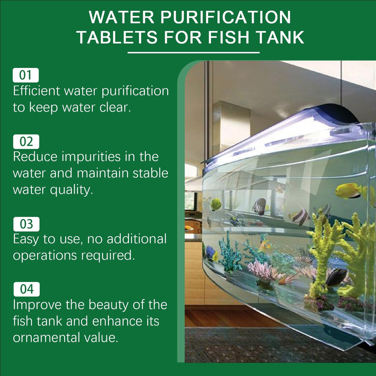 Fish Tank Water Purification Tablets Algae-inhibiting Sludge Water Body Maintenance Impurity Treatment Clean Water Purification Tablets