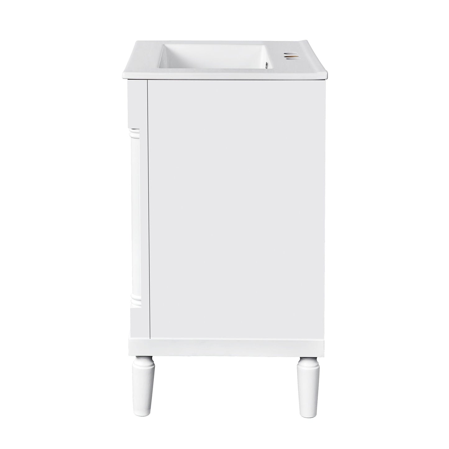 Bathroom Vanity With Top Sink, 2 Tier Storage Cabinet