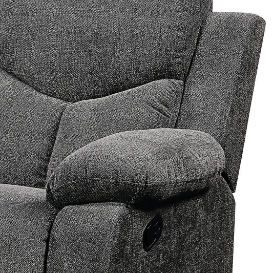 Kalen Chenille Sofa With Drop Down Table - Gray
