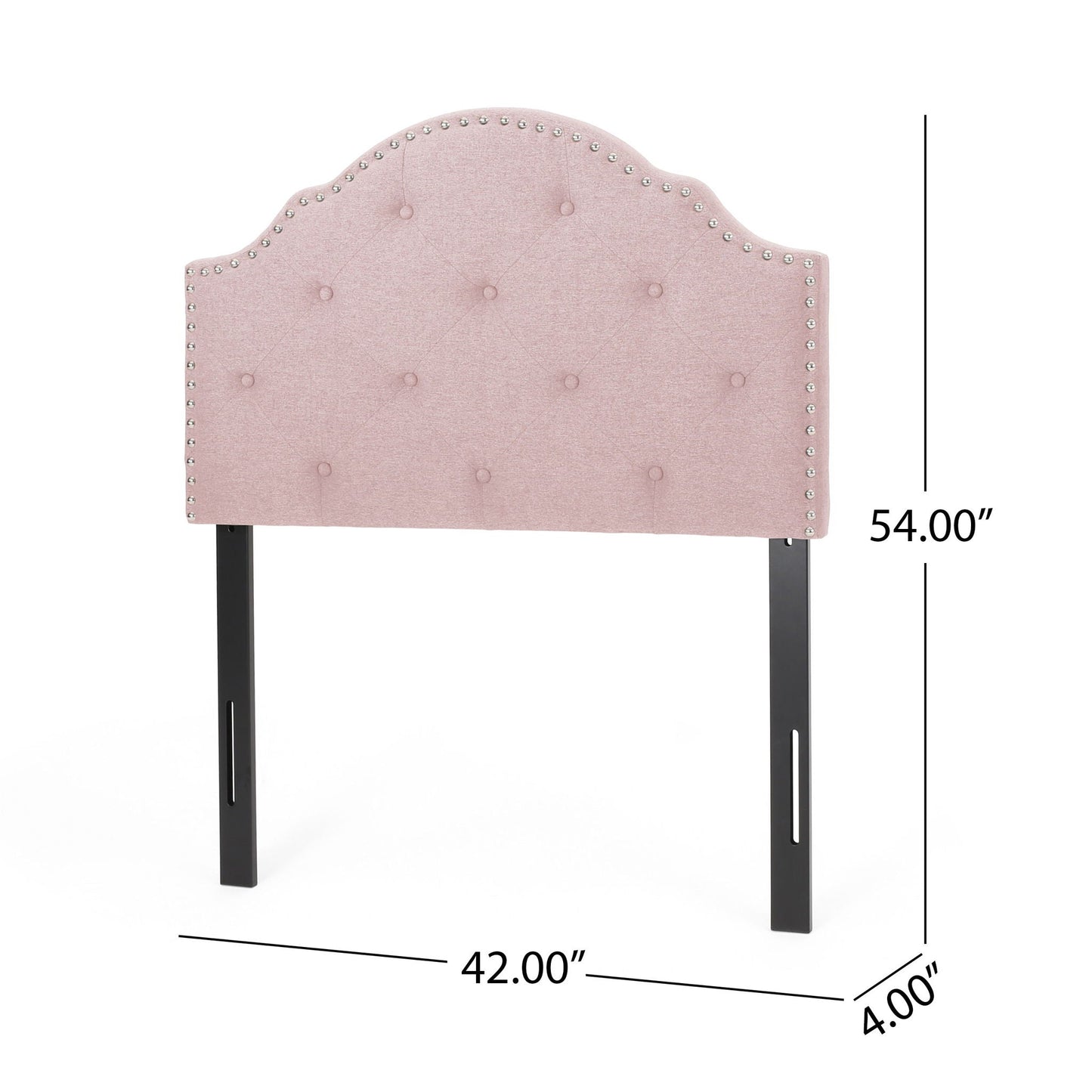 Flanner Contemporary Fabric Upholstered Twin Headboard - Blush