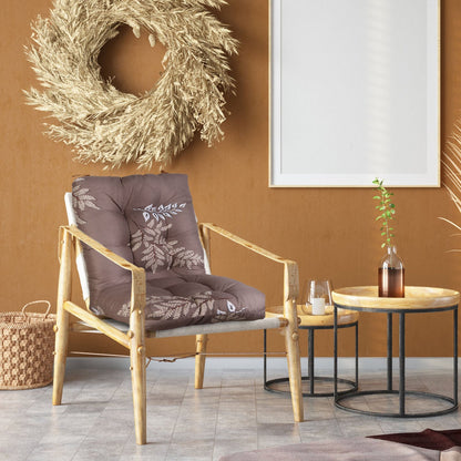 2Pcs Rocking Chair Cushion Upper And Lower Back And Seat Sets with Non-Slip Ties Polyester Fiber Filling Comfortable for Indoor Home Office Car