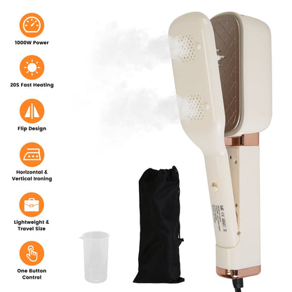 Steam Iron Press 3 In 1 Travel Steamer For Clothes With 180¡ Flip Head Portable Handheld Flat Iron 1000W Wrinkles Remover Wet And Dry Ironing Garment