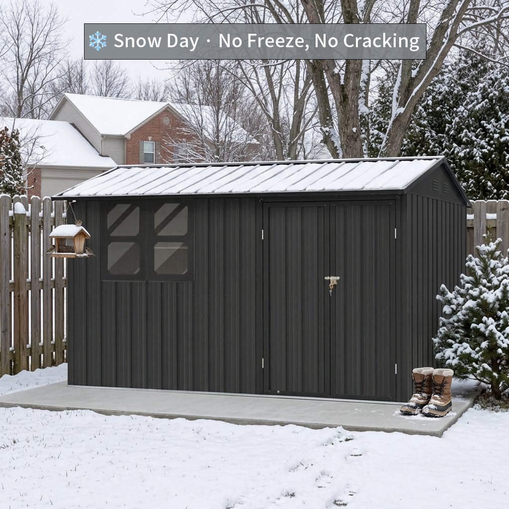 12x10 ft Metal Garden Shed Outdoor Storage