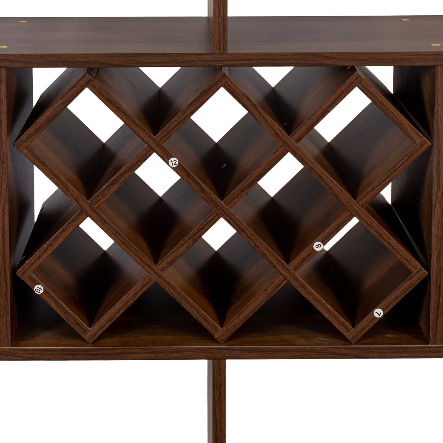 Large Wall Mounted 3 Tier Rustic Bottle Wine Rack