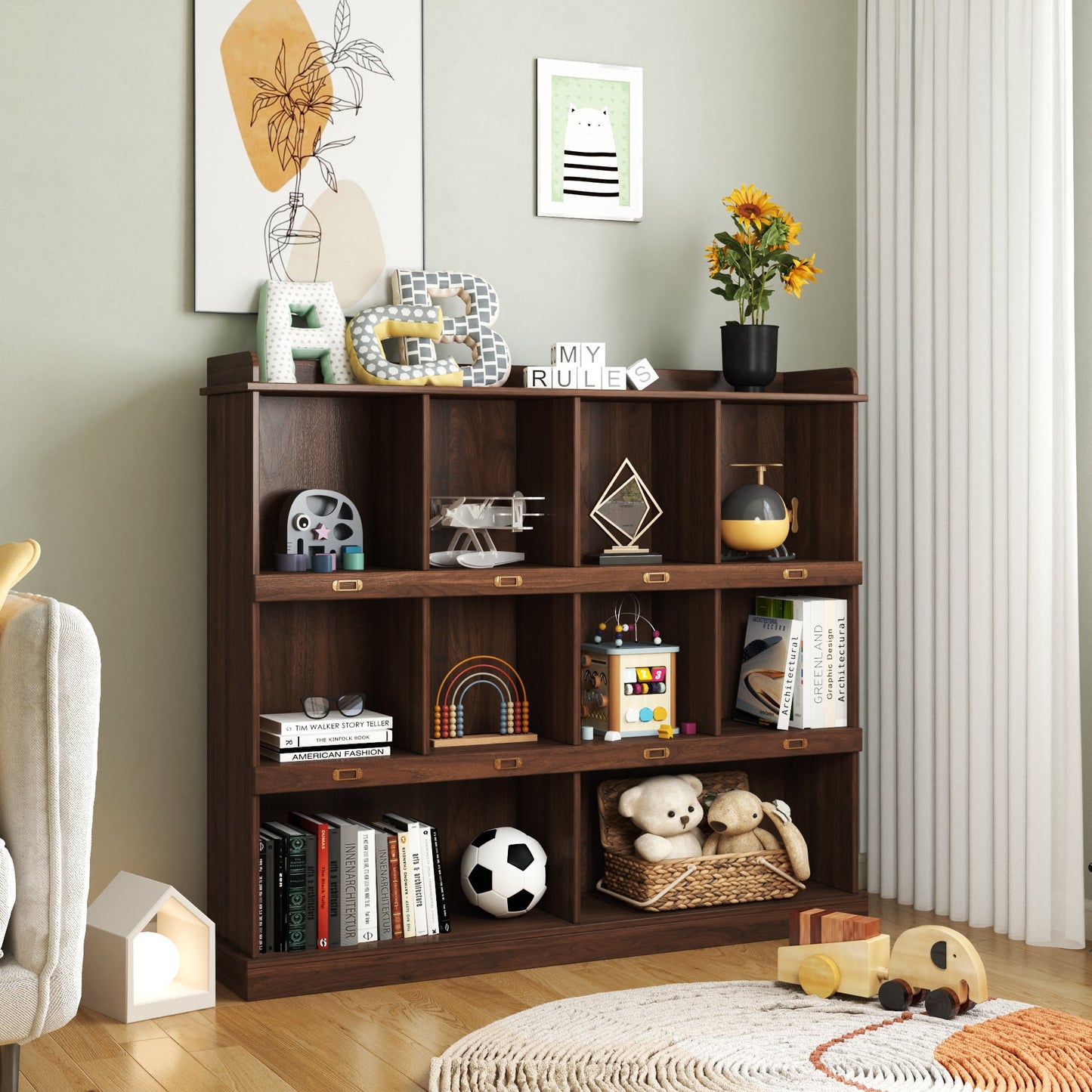 10-Shelf Bookcase