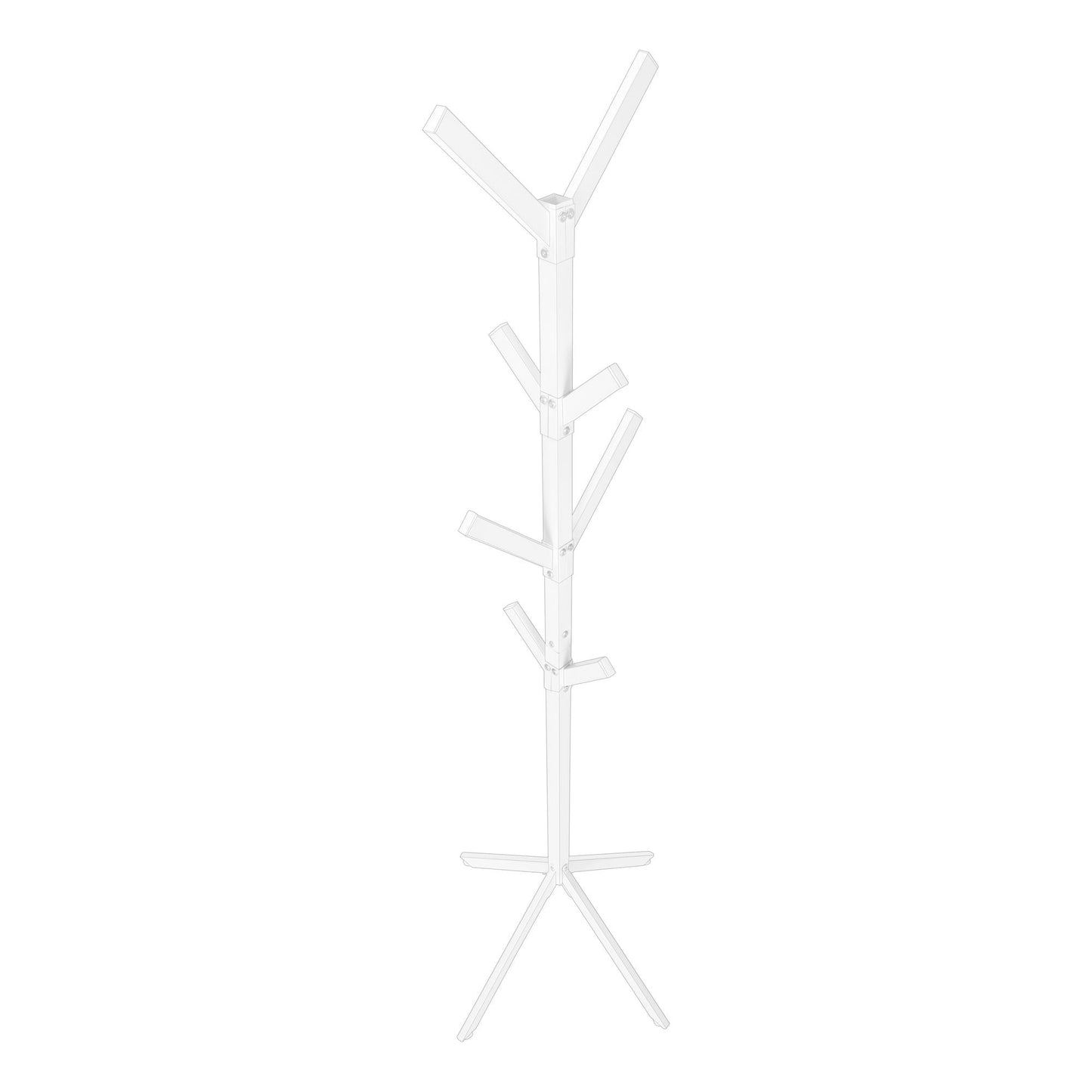 Coat Rack, Hall Tree, Free Standing, 8 Hooks, Entryway, Contemporary & Modern