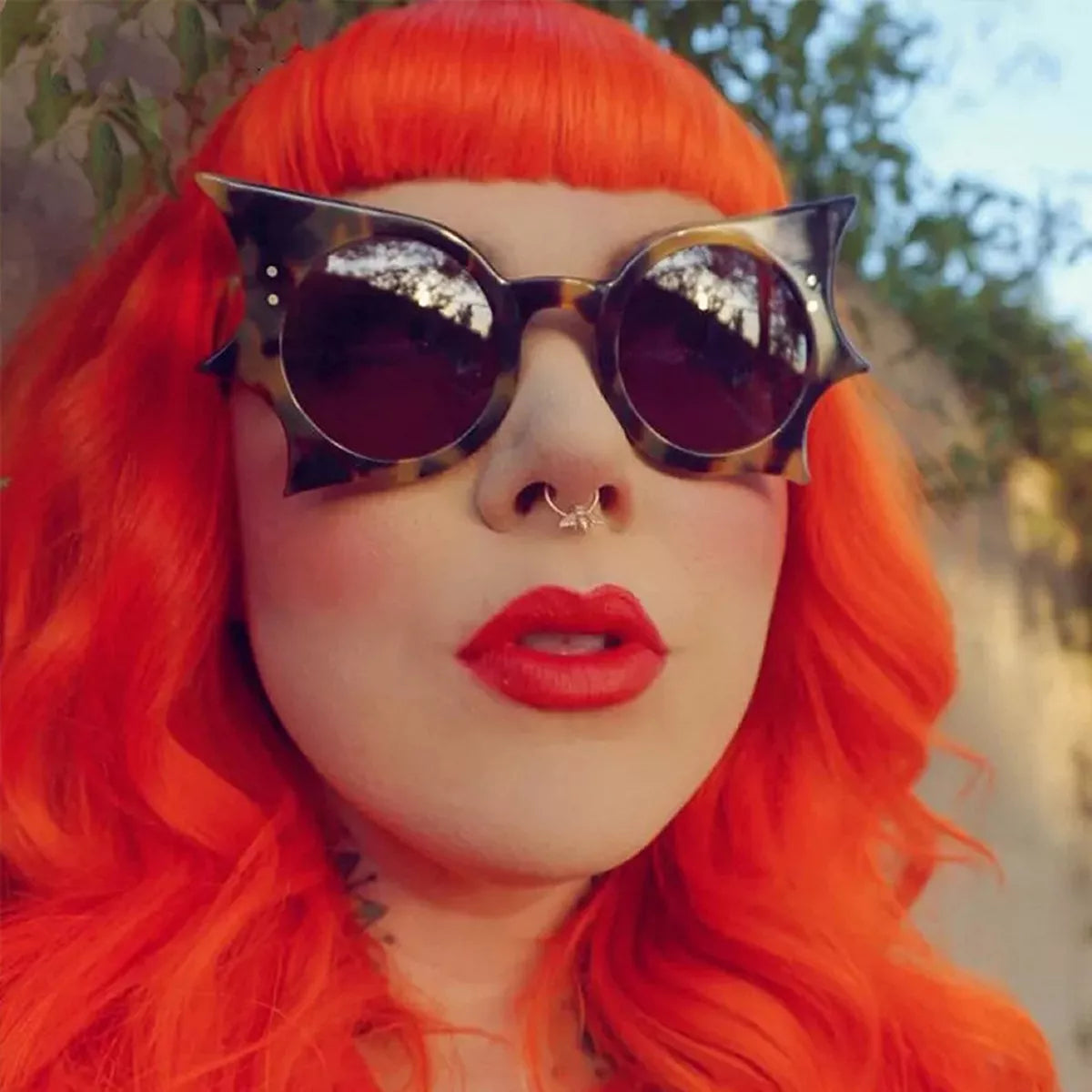 Bat-Wing Shaped Gothic Sunglasses