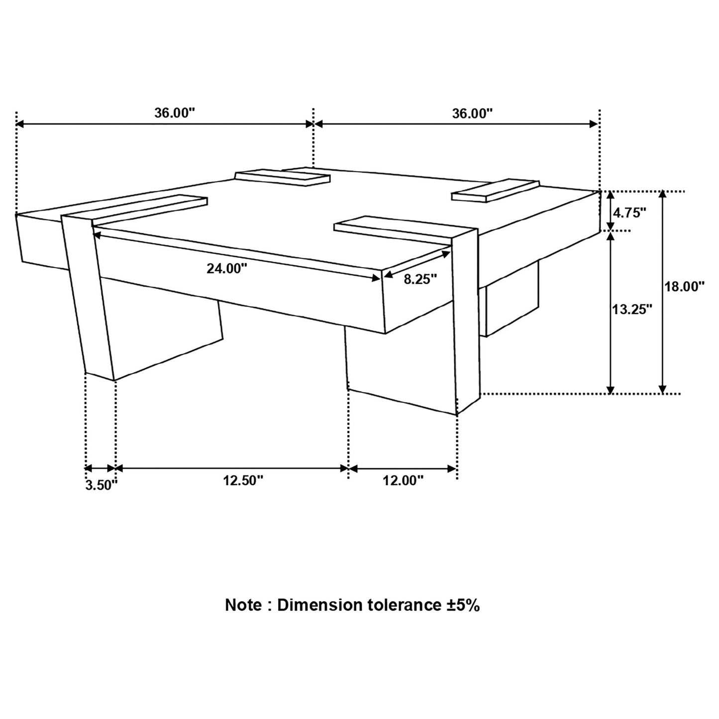 Kuboloa - Square Coffee Table - Natural