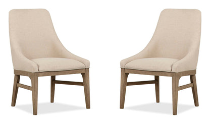 Tristan - Upholstered Arm Chair (Set of 2) - Swiss Coffee