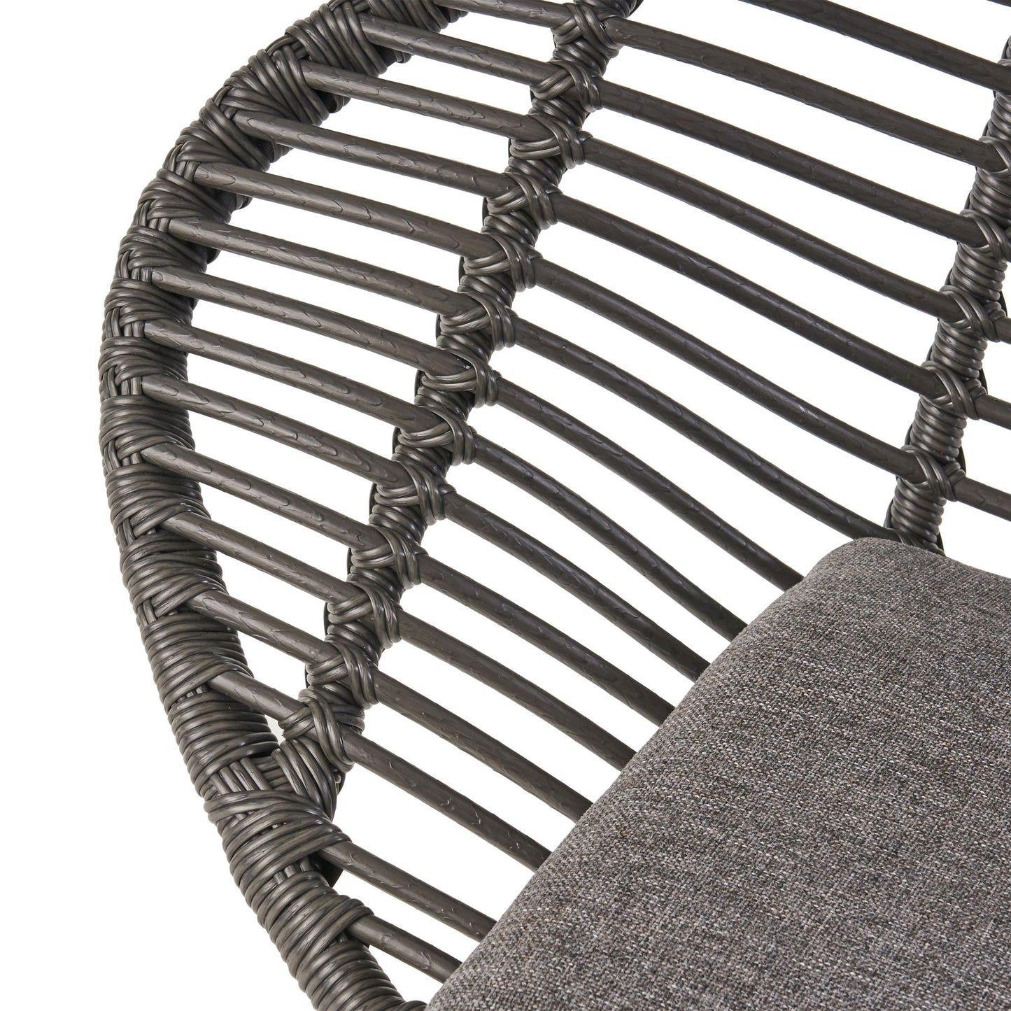 Cordella Outdoor Woven Wicker Chairs with Cushions, Set of 2