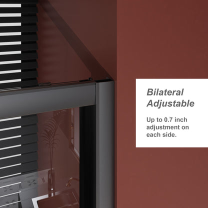 Sliding Shower Door For Bathtub - Matt Black