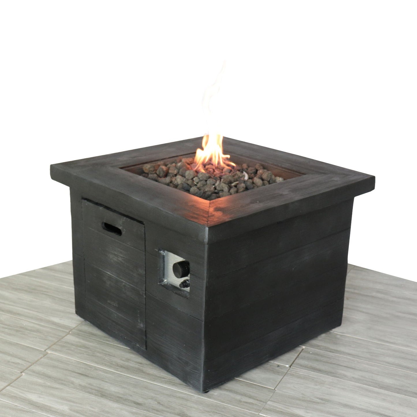 Fiber Reinforced Propane / Natural Gas Fire Pit Table - Charcoal
