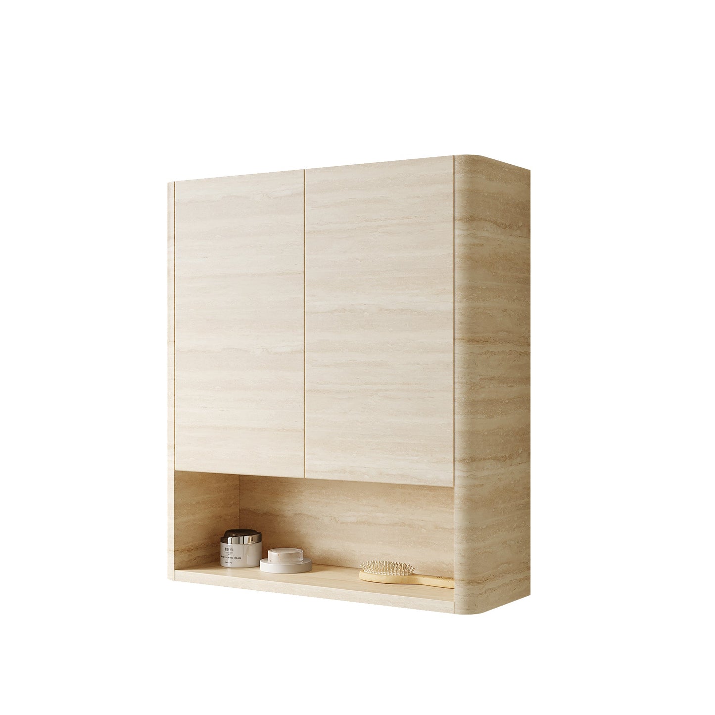 ZUNO 26" Wall-Mounted Bathroom Cabinet with Doors and Shelf
