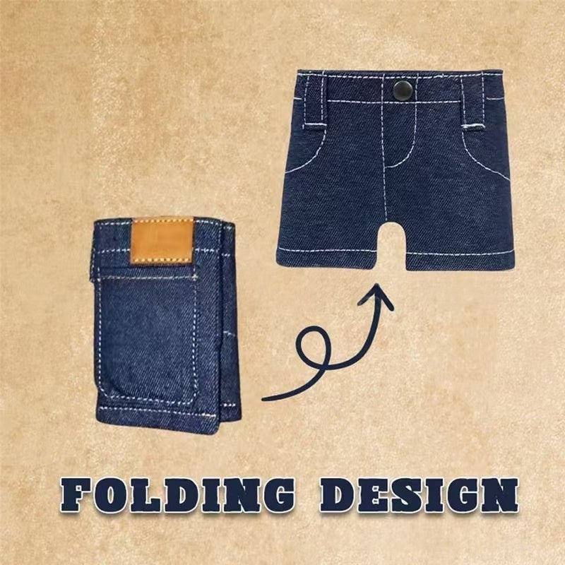 Jeans Wallet Foldable Denim Shaped Coin Purse And Card Holder