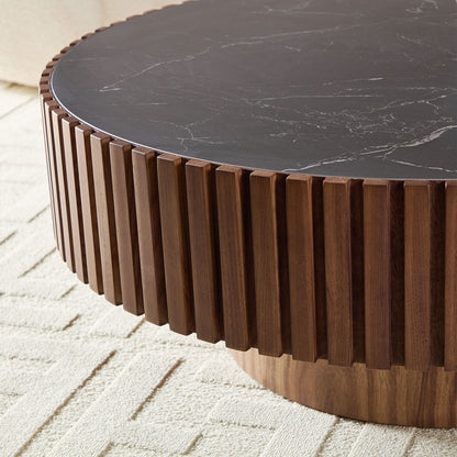 35.43" Nesting Round Sintered Stone Coffee Table